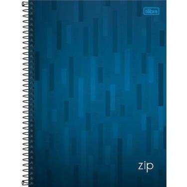 Imagem de Caderno Universitário Capa Dura 10 Matérias 200 Fl Zip Azul 1 Un Tilib