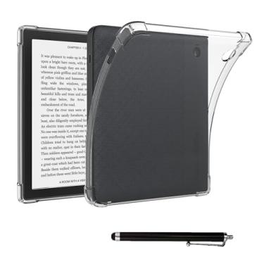 Imagem de enoxboo Capa para Kobo Libra 2 (Release 2021), Tampa Transparente da TPU Soft TPU para 7 "Kobo Libra 2 Ereader, Vem com Uma Caneta de Tela de Toque