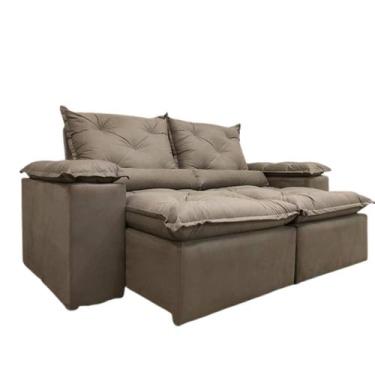 Imagem de Sofa Retratil Reclinavel Veludo 2,30M Design Elegante Athena - Alpoim