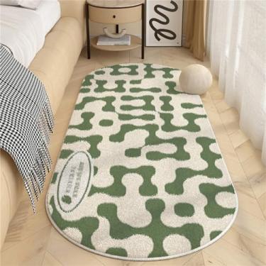 Imagem de Tapete de cabeceira de quarto estilo creme tapete de veludo engrossado tapetes macios para sala de estar tapete de vestiário de grande área, F, 80x120cm(31,4x47in)