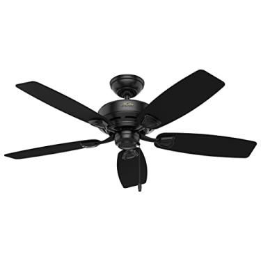 Imagem de Ventilador de teto para ambientes internos/externos Hunter Sea Wind com controle de corrente de puxar, 122 cm, preto