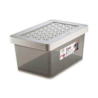 Imagem de Caixa Alta Multiuso de 8.5 L com Tampa, Cor Gelo, Linha Hana, Ordene.