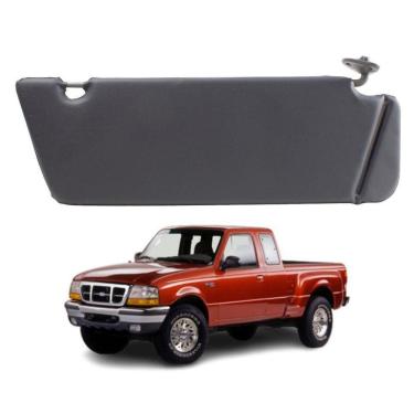 Imagem de Quebra Sol Com Bolsa Ranger 97-12 Cinza Lado Esquerdo