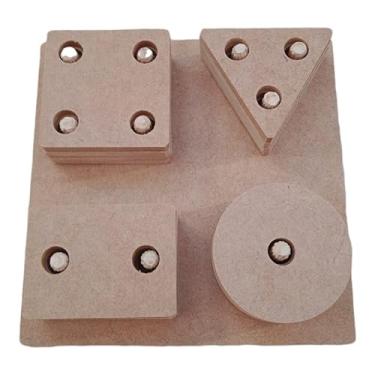 Imagem de Brinquedo Pedagógico Educativo Em Madeira TDAH Montessori Escolha o Seu: (Prancha De Seleção MDF Crú)