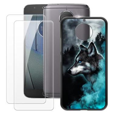 Imagem de MILEGOO Capa para Motorola Moto G5S + 2 peças protetoras de tela de vidro temperado, capa ultrafina de silicone TPU macio à prova de choque para Motorola Moto G5S (5,2 polegadas)