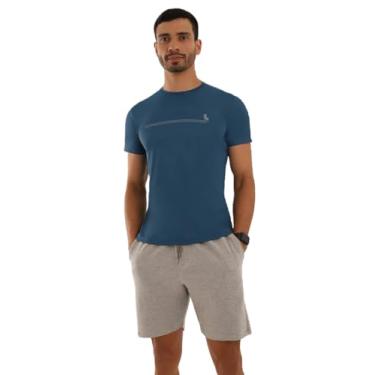 Imagem de Camiseta Masculina Bio Básica Microfibra UV50+ - Lupo Sport (BR, Alfa, M, Regular, Azul)