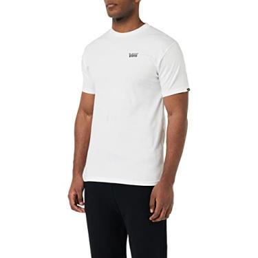 Imagem de Vans Camiseta masculina com estampa de mini texto, Branco, P