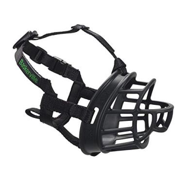 Imagem de BASKERVILLE ULTRA MUZZLE - Design humano patenteado, respirável, calça e bebida para cães, ajustável, acolchoada, focinheira de treinamento de cães para cães grandes, evita mordidas, eliminação de