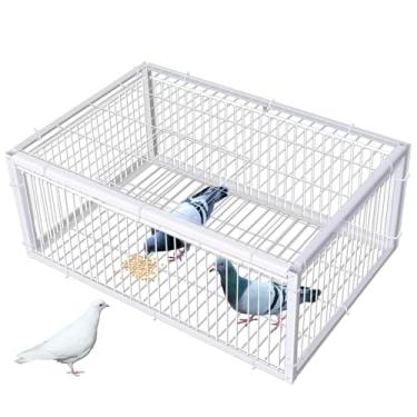 Imagem de Quaocens Armadilhas para pombos com entrada unidirecional de quatro canais, gaiola de pombo com compartimento antiescape, portátil, fácil de montar, gaiola de pássaros ao ar livre para telhados,