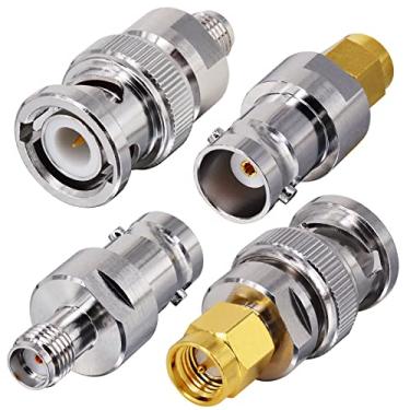 Imagem de Onelinkmore Adaptador coaxial BNC para SMA para rádio amador Baofeng UV-5R, antena HT, scanner, dongle SDR