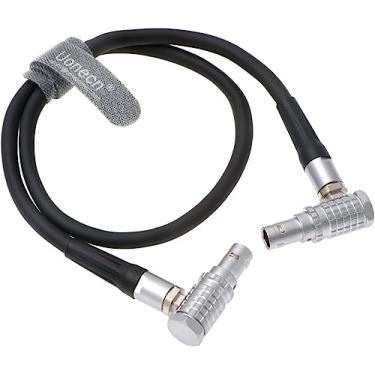 Imagem de Uonecn Cabo de alimentação Teradek Bond ângulo reto 2 pinos macho para ângulo reto 2 pinos macho para câmera ARRI Alexa 18''