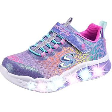 Imagem de Skechers Tênis infantil unissex Flutter Heart Lights-Loves, Lavanda/Multi, 3 Little Kid