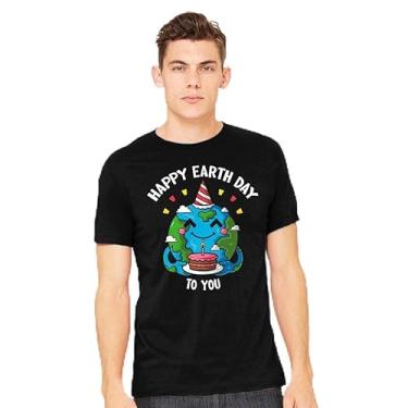 Imagem de TeeFury - Happy Earth Day to You - Camiseta masculina Dia da Terra, Azul marino, 3G