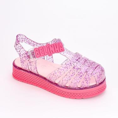 Imagem de Sandália Infantil Plataforma Belinha Pink Glitter