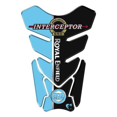 Imagem de Protetor Adesivo Moto Resinado Interceptor 650 Azul Cor Azul
