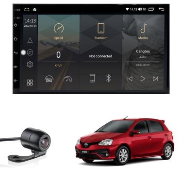 Imagem de Central Multimídia Etios Todos Tela IPS de 7" Polegadas Quad Core 2GB Carplay e Android Auto GPS + Câmera de ré