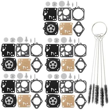 Imagem de QAZAKY Kit de reparo de reconstrução de carburador 5 peças compatível com Tillotson RK-23HS RK-17HS Jonsered 625 630 670 920 930 2094 Alpina 40 P70 Dolmar Powercut P6001i P6800i Solo 650 660 HS-4B HS-