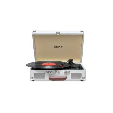 Imagem de Toca Discos Raveo Vitrola Sonetto Chrome Sand, Bluetooth, USB, Branco - 90-08748