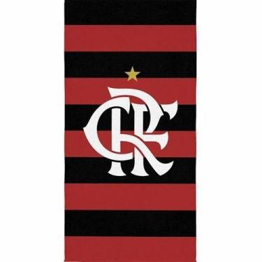 Imagem de Toalha Aveludada Transfer Flamengo 70 Cm X 1,40 M - Lepper