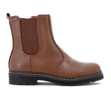 Imagem de Bota Via Uno Cano Curto Elástico Feminina (39, Marrom/Preto)