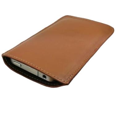 Imagem de Capa Capinha Retalho Couro Legítimo Para Calculadora Hp12c Caramelo