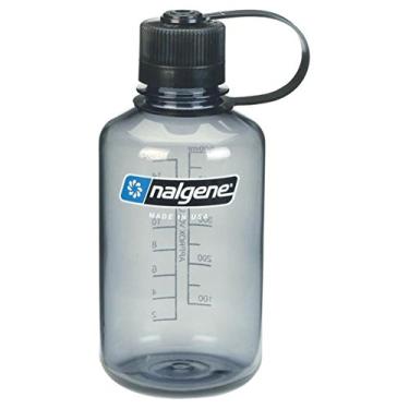 Imagem de Nalgene Garrafa de água Tritan de boca estreita sem BPA, cinza, 473 ml