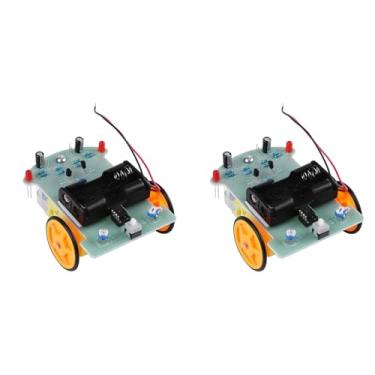 Imagem de Kit DIY de Carro de Rastreamento Inteligente de 2 Unidades, Teoria Dos Mecanismos de Aprendizagem, Sensor Fotoelétrico, Comparador de Tensão de Canal Duplo LM393 para Conjunto de