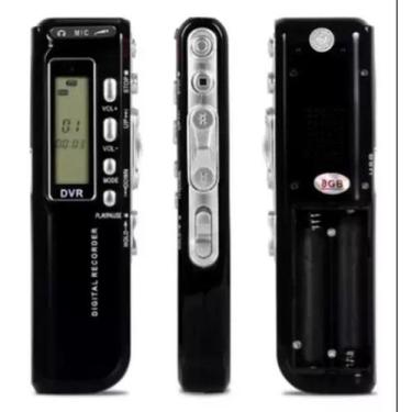 Imagem de Gravador De Voz Digital 8gb Mp3 Usb Espião Microfone Lapela - Tomate 