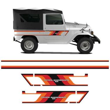 Imagem de Kit Faixa Toyota Bandeirante 4x4 Adesivo Lateral Completo - SPORTINOX,