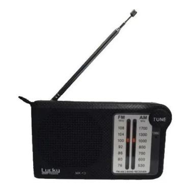 Imagem de MINI Radio Portatil Am Fm De Bolso Preto Lucky Mk13 Entrada Fone De Ou