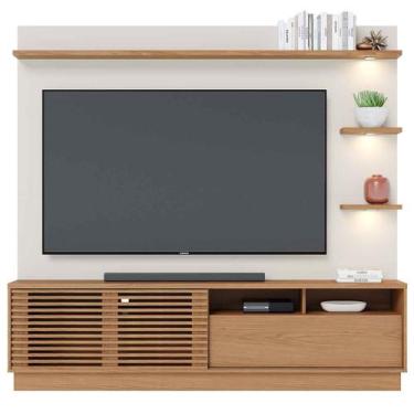 Imagem de Painel Home Theater Conquista 1 Porta 70" Polegadas - Colibri, Freijó 