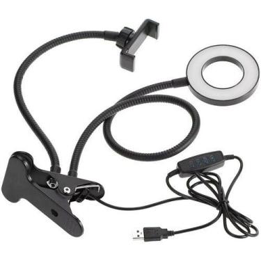 Imagem de Suporte Para Celular De Mesa Para Selfie Com Luminária Led - Mr Vendas