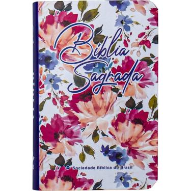 Imagem de Bíblia A.R.A Edição de Bolso Luxo Floral Ilustrada