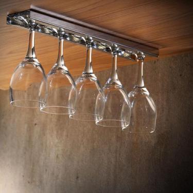 Imagem de Suporte Porta Taças Teto -Inox-40 Cm Para taças Base 8 Cm - Maxx Diamo