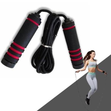 Imagem de Corda Pular Nylon com Pegador Emborrachado, Para Treino Funcional - FS