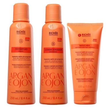 Imagem de Richée Argan e Ojon Shampoo 250ml + Condicionador 250ml + Máscara 150g