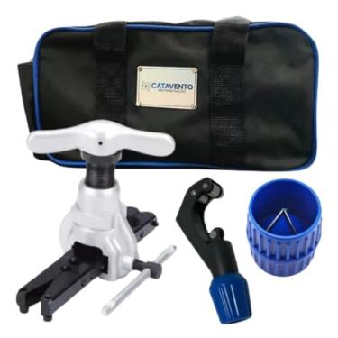 Imagem de Kit Flangeador Excêntrico 1/4 À 3/4 com Cortador de tubos Rebarbado e Mala