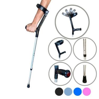 Imagem de Bengala Muleta Articulada Regulável Altura Braço Colorida - Alo Ortope