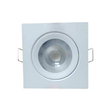 Imagem de Kit com 10 Spot Led Fênix II Quadrado PAR20 7W 3000K Branco Quente - K
