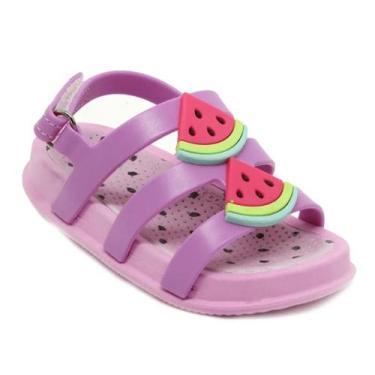 Imagem de Sandália Papete  Menina Infantil Plugt Mini Bizz Watermelon Melancia V