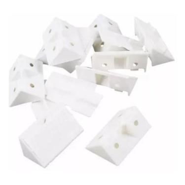 Imagem de Cantoneira Suporte 04 Furos 100 Unidades Cor Branco - comercial