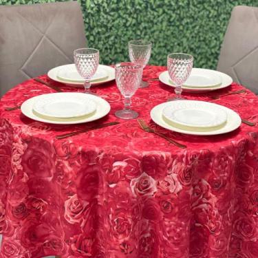 Imagem de Toalha de Mesa Estampado Floral Rosas - MUMUDECOR, ROSAS VERMELHAS, 2,