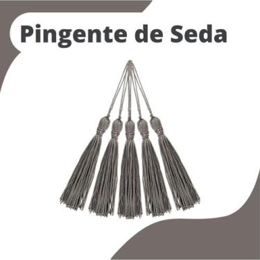 Imagem de Pingente De Seda Tassel - Franja - Cinza Escuro - Com 50 Unidades - Ny