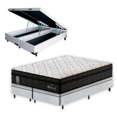 Imagem de Base Baú Queen Blindado + Colchão de Molas Ensacadas - Probel - Madrid