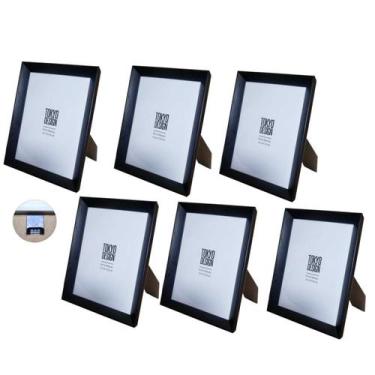 Imagem de Kit 6 Porta Retrato Madeira 15x20 Quadro de Fotos Decoração - MultiA, 