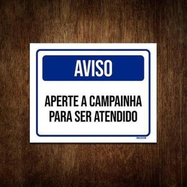 Imagem de Placa De Sinalização - Aviso Aperte A Campainha 36X46 - Sinalizo.Com