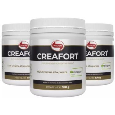 Imagem de Kit c/ 3 x creafort pote 300g vitafor creatina creatine vitafor - VITF