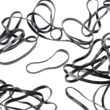 Imagem de 500 Unidades Elásticos Pretos Pequenos De Silicone Para Cabelo - Neoim