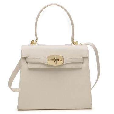 Imagem de Bolsa Feminina Mão Transversal Napa Floater Bia - Miah Flor, Off white