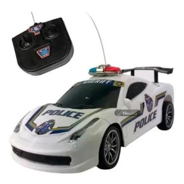 Imagem de Carrinho Polícia Controle Remoto Total Acende Farol - toys